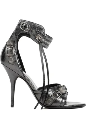 Balenciaga High Heel Sandals, female, , 4 UK, Metallic Sandals with Stiletto Heels