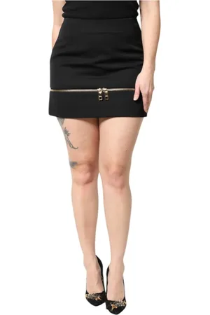 Dolce & Gabbana Short Skirts, female, , 2XS, Luxury Wool Mini Skirt with Silk