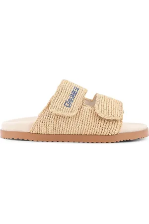 Dsquared2 Sliders, male, , 9 UK, Blue Sandals with Velcro Embroidery