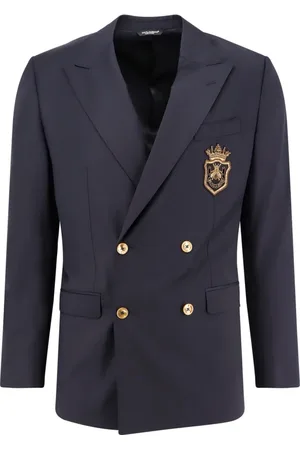 Dolce & Gabbana Blazers, male, , M, Double-Breasted Wool Blazer