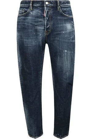 Dsquared2 Slim-fit Jeans, male, , 2XL, Stretch Denim Jeans with Hidden Button Closure