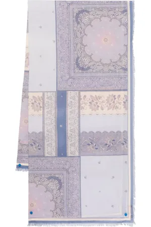 ZIMMERMANN Scarves, female, , ONE SIZE, Periwinkle Blue Floral Beachwear Rectangle