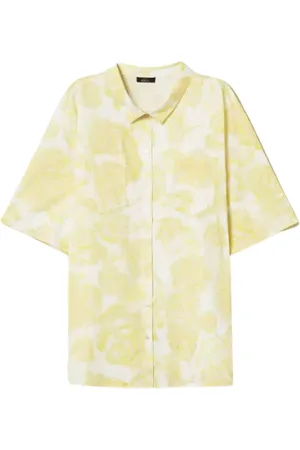 Twin-Set Shirts, female, , S, Rose Print Cotton Shirt