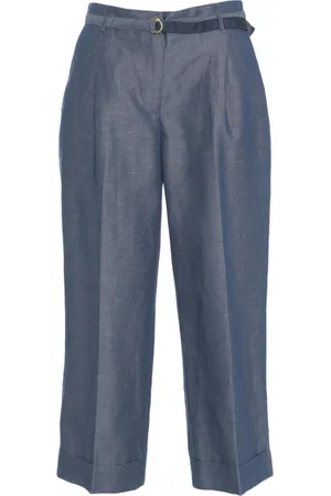 Liu Jo Linen Blend High-Waisted Trousers