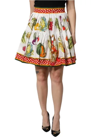 Dolce & Gabbana Short Skirts, female, , M, Printed High Waist Mini Skirt