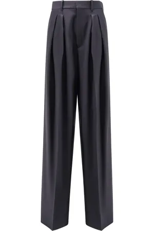 Saint Laurent Tapered Trousers, female, , M, High-Waisted Wool Trousers