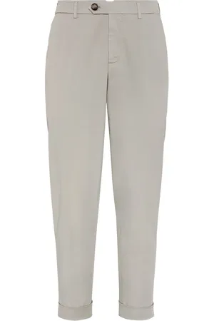 Brunello Cucinelli Beige Trousers with Front Fastening Pockets