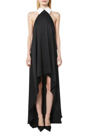 ALBERTO AUDENINO Gowns, female, , M, Asymmetric Dress with White Collar