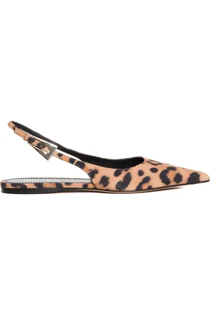 PARIS TEXAS Ballerinas, female, , 3 UK, Leopard Print Slingback Flats