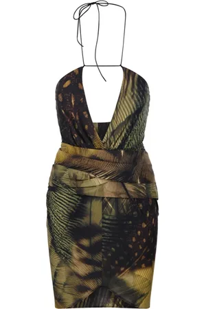 Amazuìn Party Dresses, female, , ONE SIZE, Jungle V-Neck Mini Dress