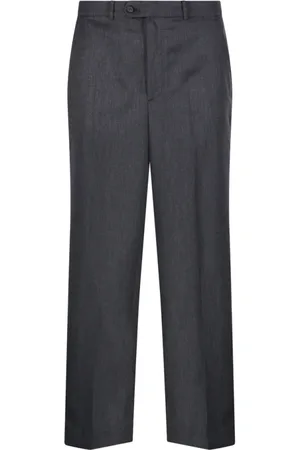 DUNST Suit Trousers, male, , L, Grey Melange Semi-Wide Pant