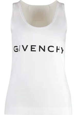 Givenchy Sleeveless Tops, female, , M, Rounded Neck Cotton Tank Top