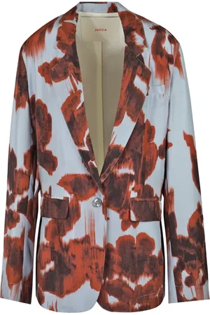 Jucca Blazers, female, , XS, Satin Blazer with Notched Collar