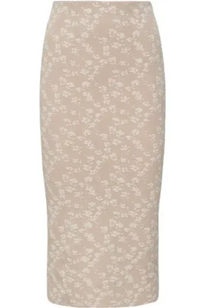 Fendi Jacquard Knit Skirt in Toasted Brown