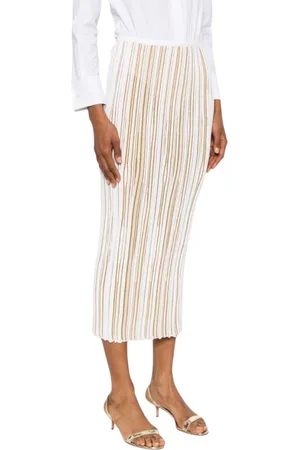 Giambattista Valli Pencil Skirts, female, , S, Striped Knit Midi Skirt