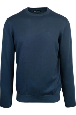 Barbour Round-neck Knitwear, male, , XL, Tailored Fit Cotton Sweatshirts Hoodies