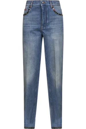 VALENTINO Slim-fit Jeans, female, , W29, Floral Print Jeans
