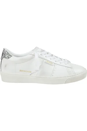 Golden Goose Sneakers, female, , 7 UK, Smooth leather Trainers with glitter heel