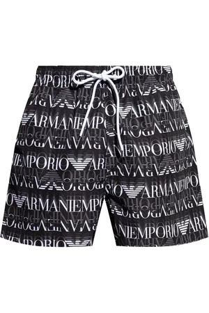 Emporio Armani Beachwear, male, , L, Polyester Swimwear with Side Pockets