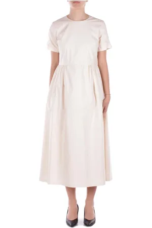 add Midi Dresses, female, , XL, Cream Zipper Closure Dress