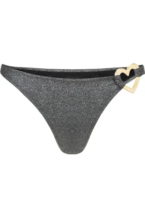 Moschino Bikinis, female, , L, Heart Glitter Bikini Bottoms