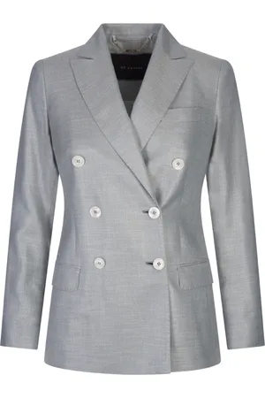 Kiton Blazers, female, , S, Silk Viscose Grey Elegant Scarf