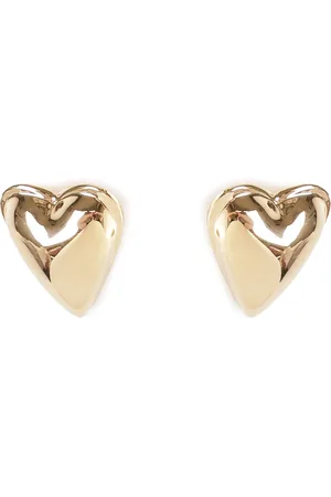 Alaïa Heart-shaped Golden Earrings, Made in Italy