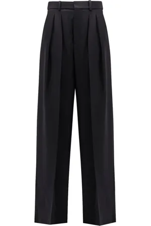 Saint Laurent Tapered Trousers, female, , S, Wool Wide Leg Trousers