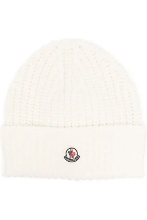 Moncler Beanies, unisex, , ONE SIZE, Ribbed Knit Logo Patch Beanie