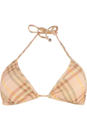 Burberry Bikinis, female, , XS, Triangle Bikini Top with Check Motif