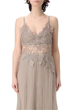 Alberta Ferretti Macrame Foliage Dress