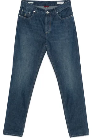 Brunello Cucinelli Slim-fit Jeans, male, , 2XL, Cotton Jeans Made in Italy