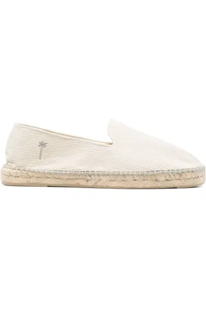 MANEBI Espadrilles, male, , 6 UK, Flat Shoes with Embroidered Logo