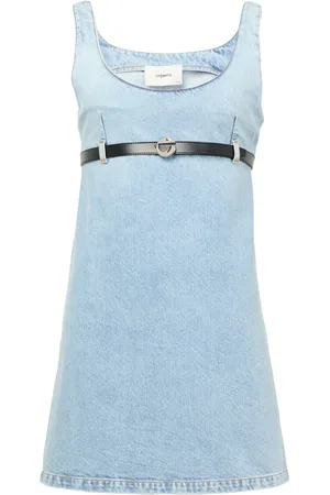 COPERNI Short Dresses, female, , S, Denim Belted Dress