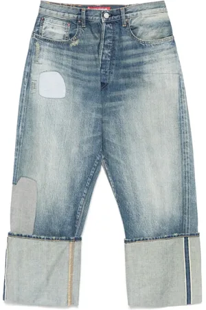 JUNYA WATANABE Cropped Jeans, male, , L, Indigo Classic Button Fly Jeans