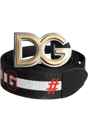 Dolce & Gabbana Belts, male, , 105 CM, Metal Logo Buckle Belt White