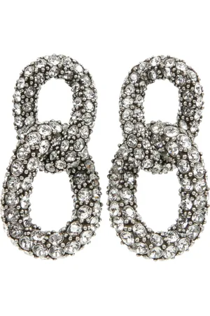Isabel Marant Earrings, female, , ONE SIZE, Funky Ring Earrings with Strass