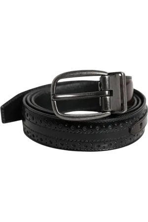Dolce & Gabbana Belts, male, , 85 CM, Classic Metal Buckle Leather Belt