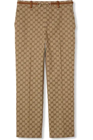 Gucci Straight Trousers, female, , M, Brown Trousers Chic Design