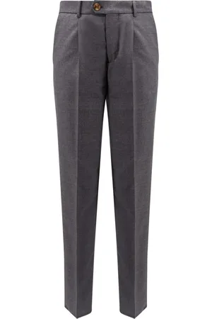 Brunello Cucinelli Wool Trousers Zip Closure Leisure Fit