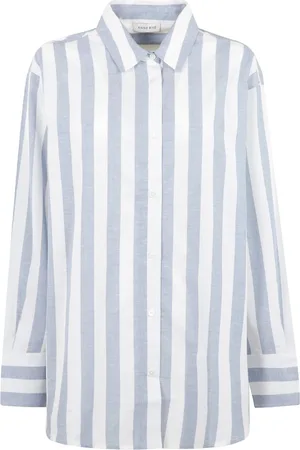 ANINE BING Shirts, female, , XS, Striped Linen Cotton Shirt