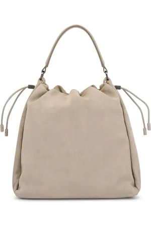 Brunello Cucinelli Handbags, female, , ONE SIZE, Suede Leather Chain Detail Bag