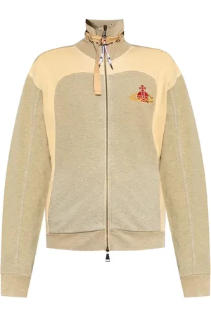 Vivienne Westwood Zip-throughs, unisex, , XS, Color-Block Jumper with High Collar