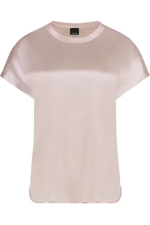 Pinko Blouses, female, , XS, Silk Blouse with Cap Sleeves