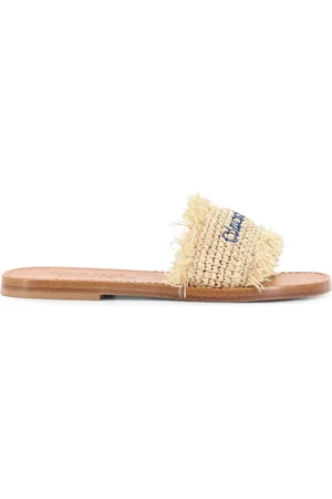 Dsquared2 Sliders, female, , 3 UK, Fringed Raffia Sandals