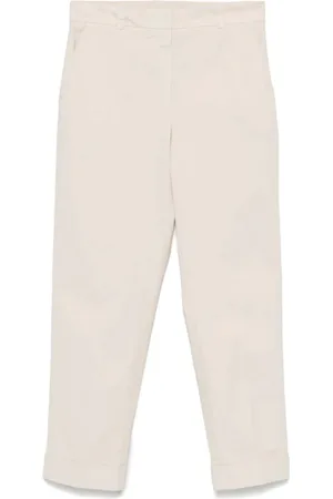 PESERICO SIGN Tapered Trousers with Hook Fastening