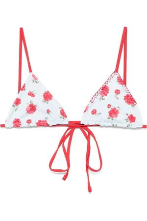 Frankies Bikinis Bikinis, female, , S, Floral Print Beachwear with Adjustable Straps