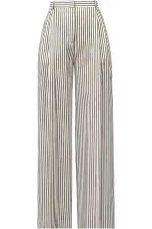 SEMICOUTURE Wide Trousers, female, , S, Linen Wide Leg Trousers