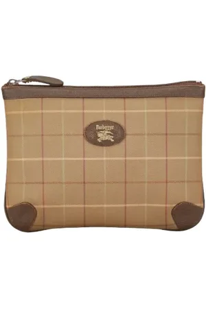 Burberry Pre-owned Clutches, female, , ONE SIZE, Pre-owned Canvas pouches
