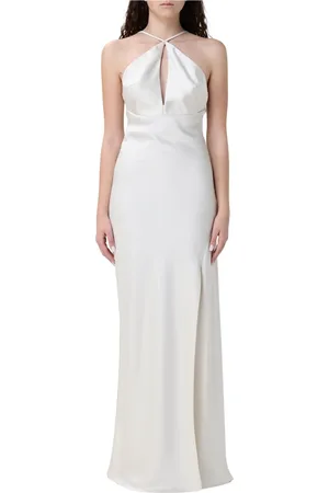Patrizia Pepe Gowns, female, , S, Elegant Black Dress with Lace Detail